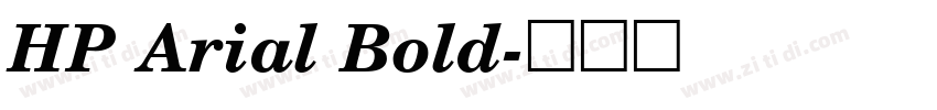 HP Arial Bold字体转换
